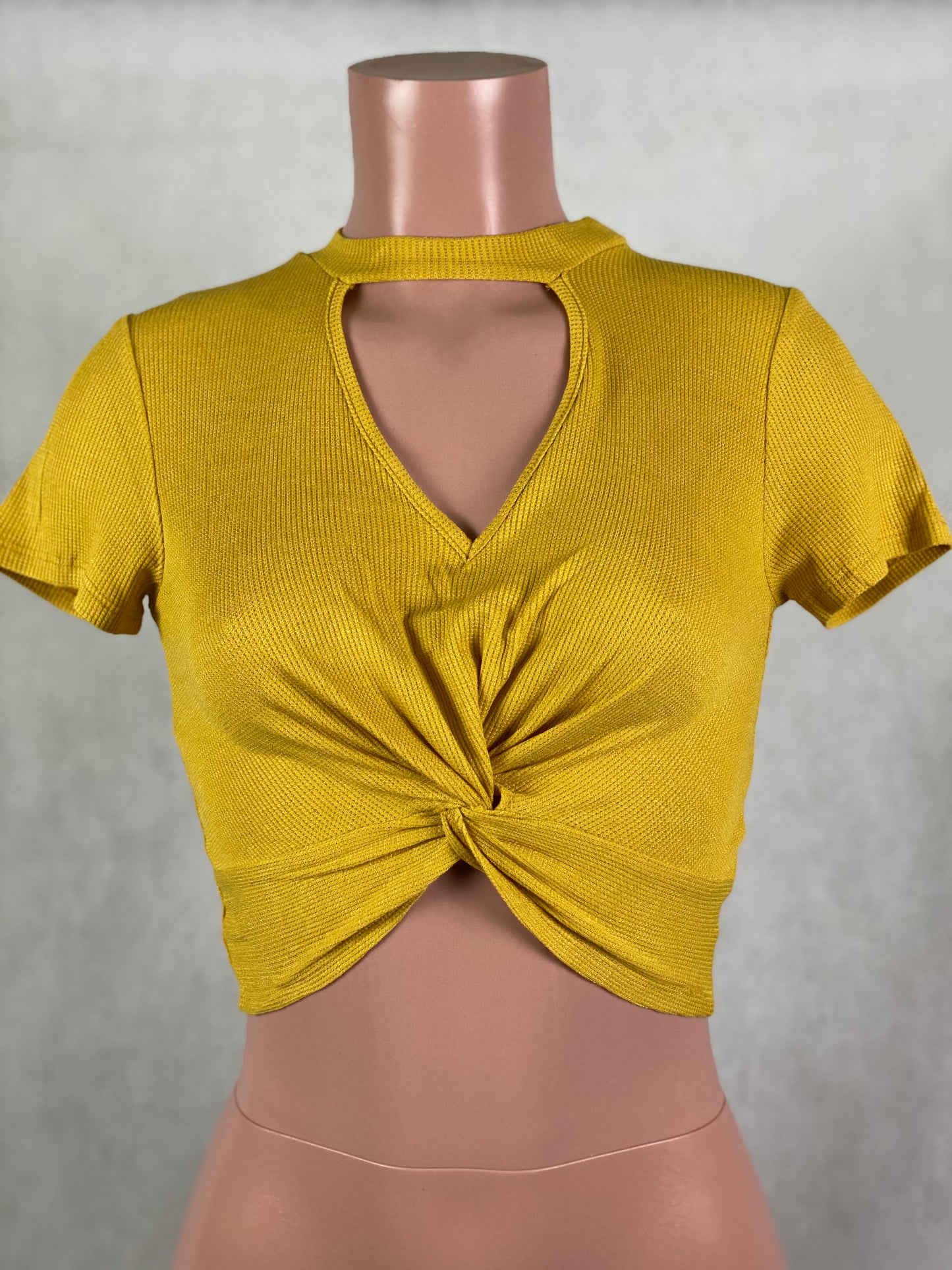 Joanna Crop Top - Mustard