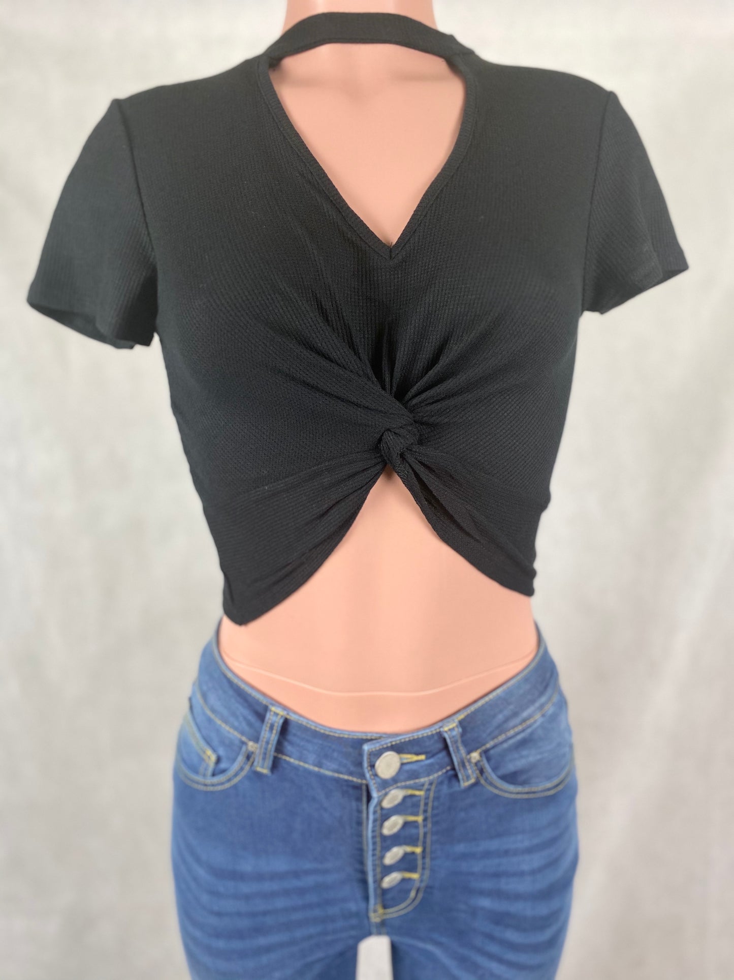 Joanna Crop Top - Black