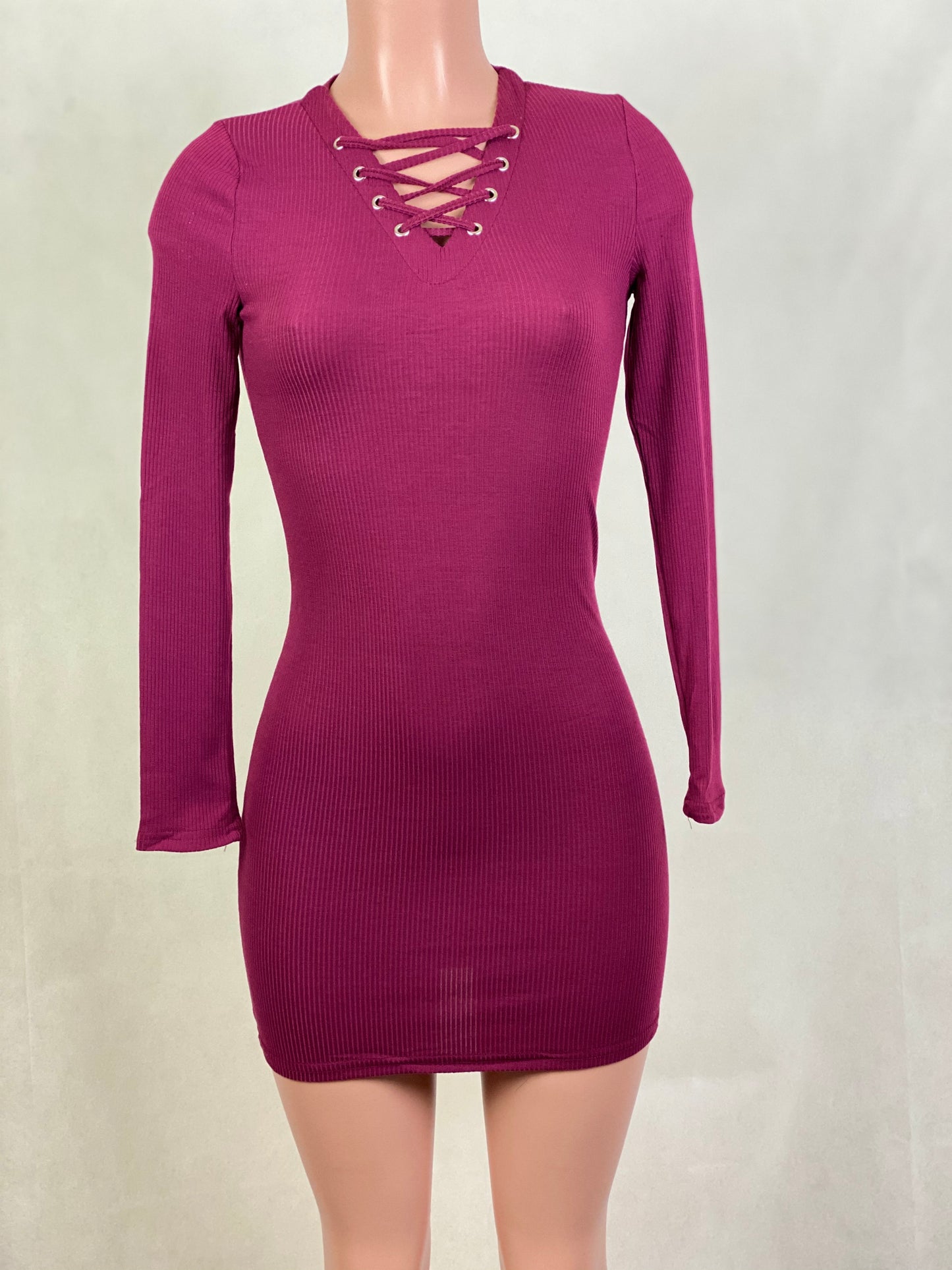 Karen Dress - Burgundy