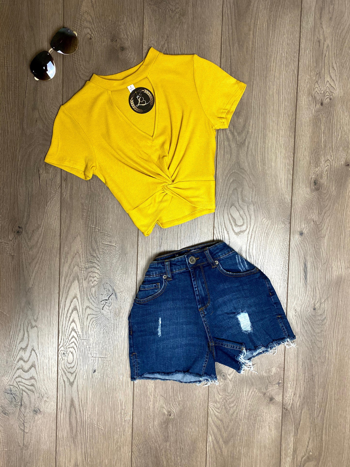 Joanna Crop Top - Mustard